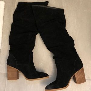 Steve Madden tall suede black boots
